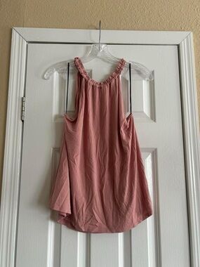 Double Zero Dusty Rose Ruffled Halter Camisole